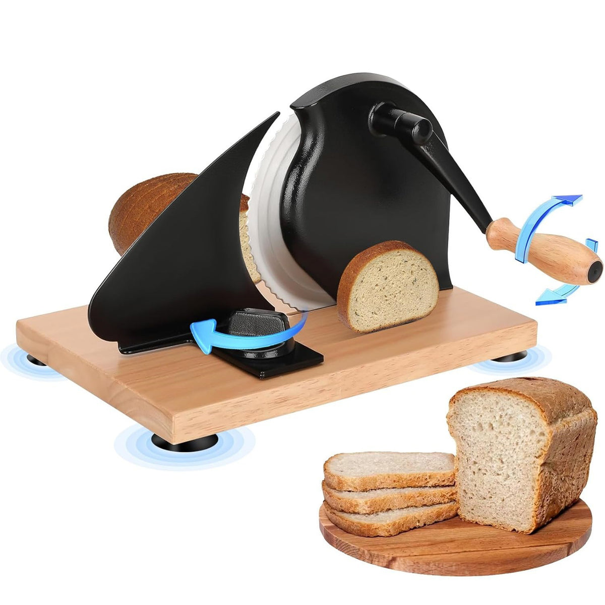 CrankCut™ Bread Cutter — Easy Hand-Crank Precision Slicing